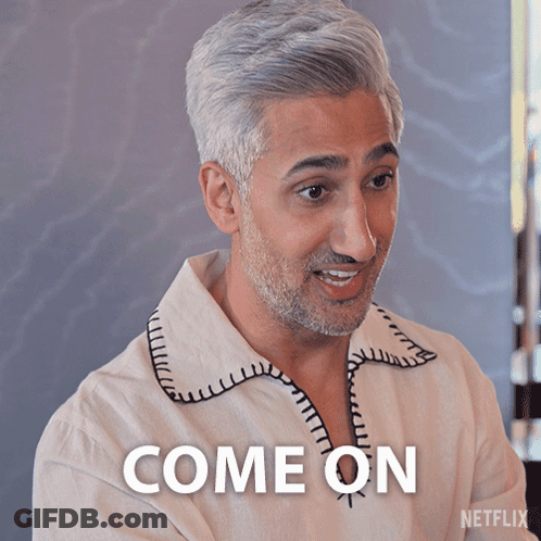 A Man With Gray Hair And A Beard Says Come On In A Netflix Advertisement GIF