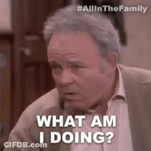 Gray-Haired Man Asking What Am I Doing GIF