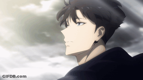 A Man With Headphones On His Ears Looks At The Sky GIF