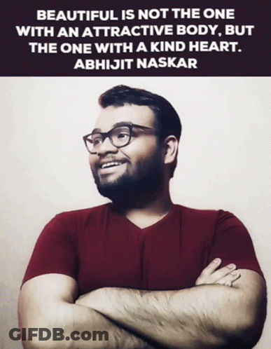 A Man With His Arms Crossed And A Quote By Abhijit Naskar GIF