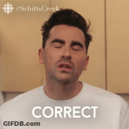 A Man With His Eyes Closed Has The Word Correct Written On His Shirt GIF