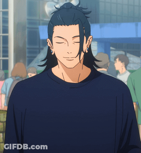 A Man With His Eyes Closed Is Wearing A Blue Sweater GIF