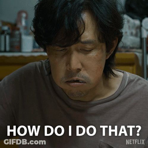 A Man With His Eyes Closed Says How Do I Do That On A Netflix Poster GIF