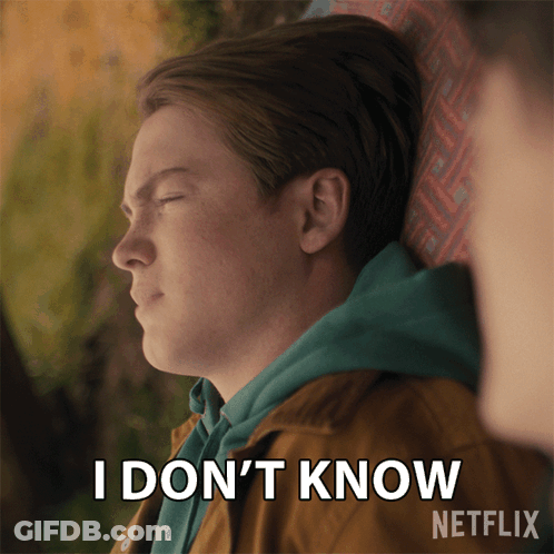A Man With His Eyes Closed Says I Do N't Know Netflix GIF