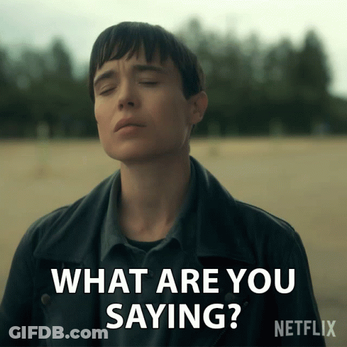 A Man With His Eyes Closed Says What Are You Saying Netflix GIF