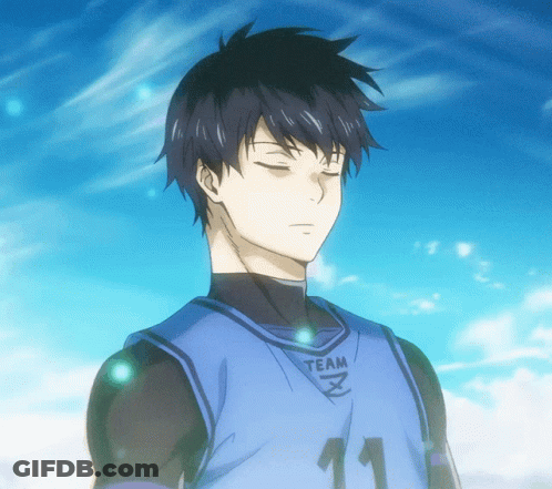 A Man With His Eyes Closed Wears A Blue Team Jersey GIF