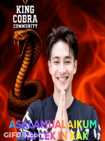 A Man With His Hands Folded In Front Of A King Cobra GIF