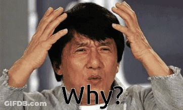 A Man With His Hands On His Head And The Words Why Written On His Face GIF