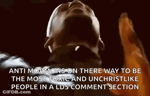 A Man With His Mouth Open And The Words Anti Mormons On The Way To Be The Most Toxic And Unchristlike People GIF