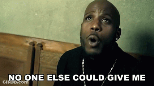 A Man With His Mouth Open And The Words No One Else Could Give Me Above Him GIF