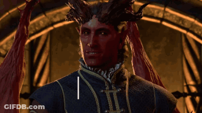 Man With Horns And M Shirt GIF