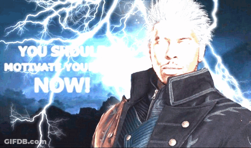 A Man With Lightning Behind Him Says You Should Motivate Your Now GIF