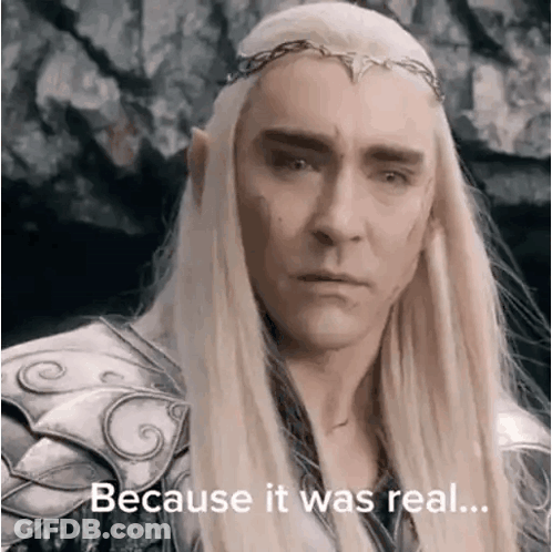 A Man With Long Blonde Hair And A Crown On His Head Says Because It Was Real ... GIF