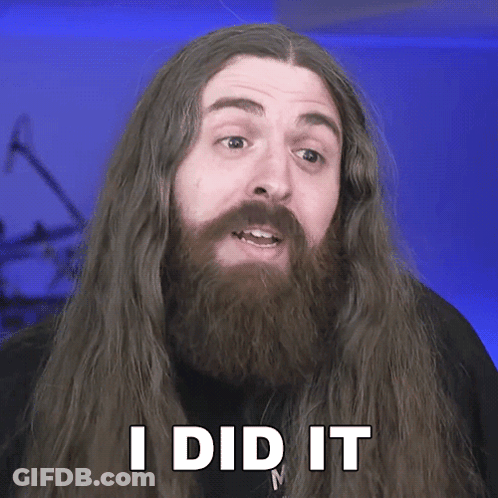 Man With Long Hair And Beard Saying I Did It GIF
