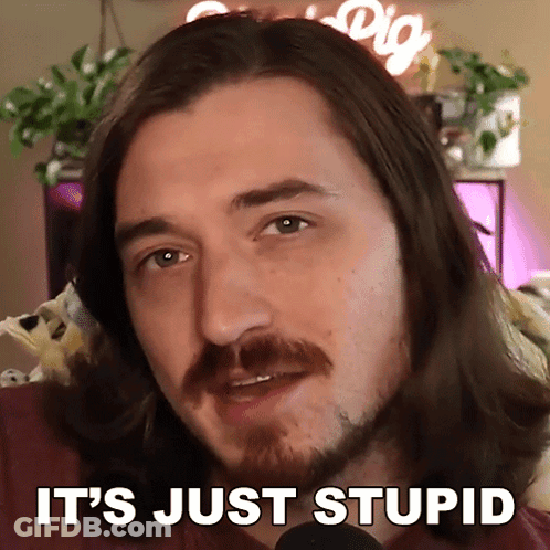 Long Hair Beard Man Says Its Just Stupid GIF