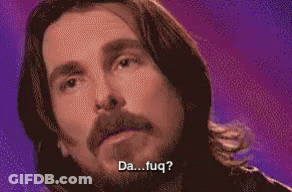 A Man With Long Hair And A Beard Is Asking " Da Fug " GIF