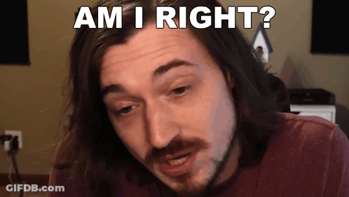Long-Haired Bearded Man Says Am I Right GIF