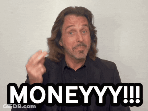 A Man With Long Hair And A Beard Is Saying Moneyyy !!! GIF