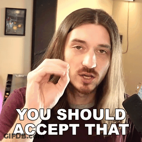 Man With Long Hair And Beard Saying You Should Accept That GIF