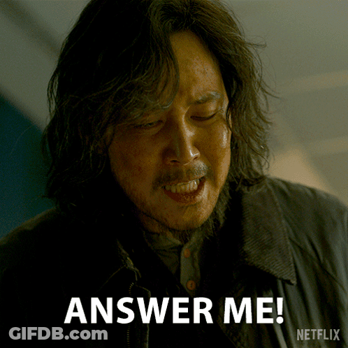 A Man With Long Hair And A Beard Says Answer Me Netflix GIF