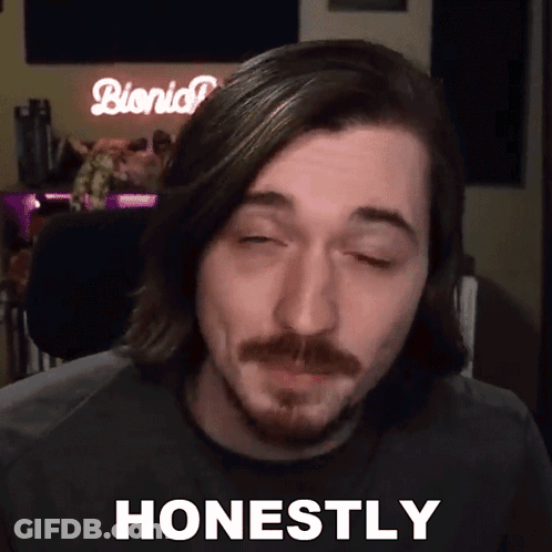 Man With Long Hair And Beard Says Honestly GIF