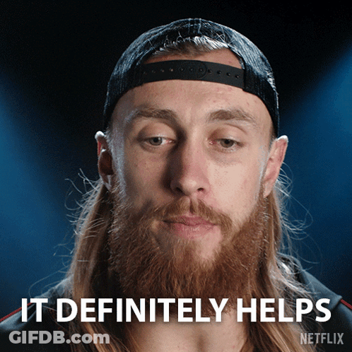 A Man With Long Hair And A Beard Says It Definitely Helps Netflix GIF