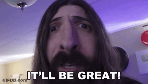 Man With Long Hair And Beard Says It'll Be Great GIF