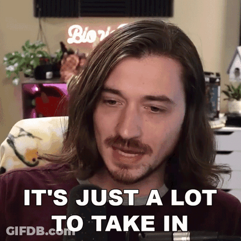 A Man With Long Hair And A Beard Says It 'S Just A Lot To Take In In Front Of A Microphone GIF