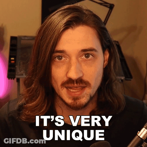 Man With Long Hair And Beard Says It'S Very Unique GIF
