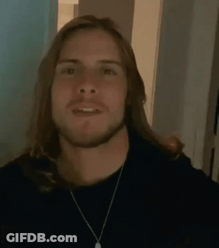 Smiling Man With Long Hair And Beard GIF