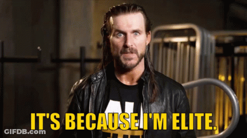 Man With Long Hair And Black Shirt Says Its Because Im Elite GIF