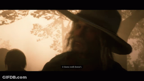 A Man With Long Hair And A Hat Says It Damn Well Does N't GIF