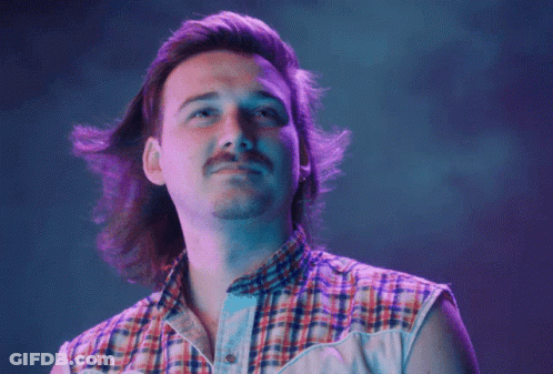 A Man With Long Hair And A Mustache Is Wearing A Plaid Vest GIF