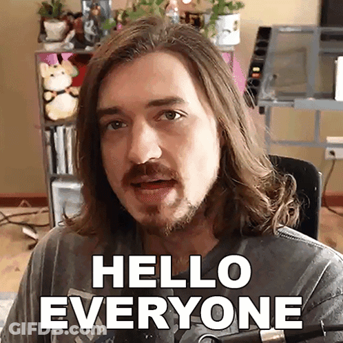 Long-Haired Man Saying Hello Everyone GIF