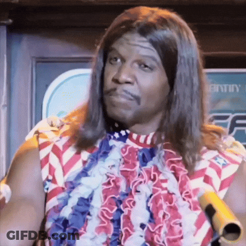 A Man With Long Hair Is Wearing A Red , White And Blue Shirt And A Lei . GIF