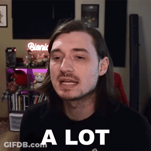 Man With Long Hair Says A Lot Neon Sign Bionic GIF