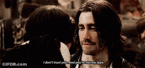 A Man With Long Hair Says " I Don 'T Trust You " GIF