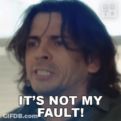 A Man With Long Hair Says It 'S Not My Fault .. GIF