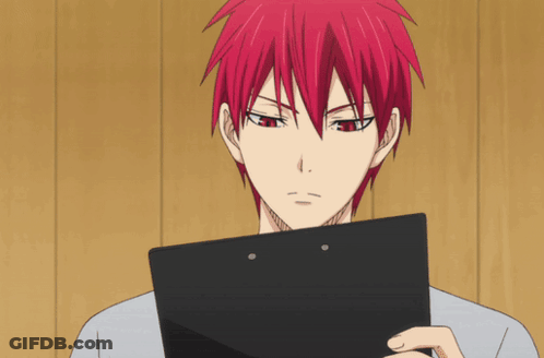 A Man With Red Hair Holds A Clipboard In His Hand GIF