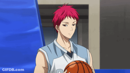 A Man With Red Hair Is Holding A Basketball With The Letter R On His Jersey GIF