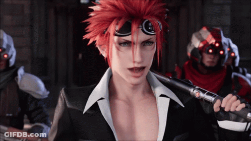 A Man With Red Hair Is Holding A Bat In His Hand GIF