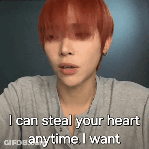 A Man With Red Hair Is Saying I Can Steal Your Heart Anytime I Want GIF