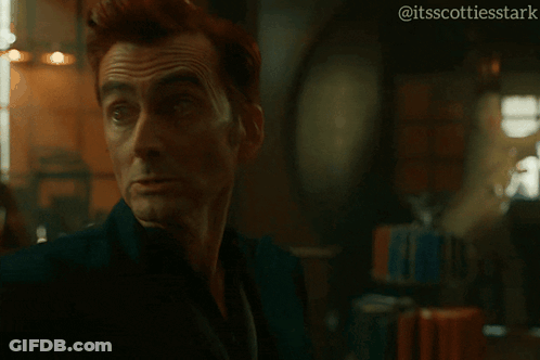 A Man With Red Hair Is Screaming With The Words Ahh Gabriel Written Below Him GIF