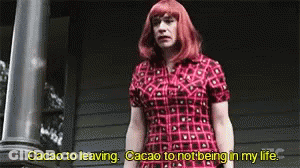 A Man With Red Hair Is Standing On A Porch And Saying Cacao To Leaving Cacao To Not Being In My Life GIF
