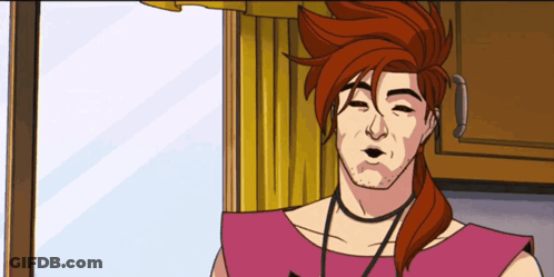 A Man With Red Hair Is Wearing A Pink Shirt And A Choker GIF