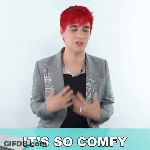 A Man With Red Hair Says It 'S So Comfy In A Video GIF