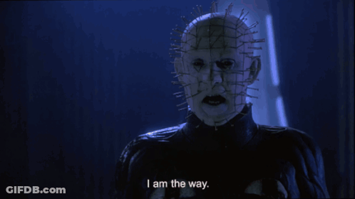 A Man With Spikes On His Face Says I Am The Way GIF