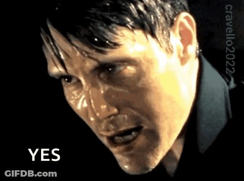 A Man With Sweat On His Face Says Yes GIF