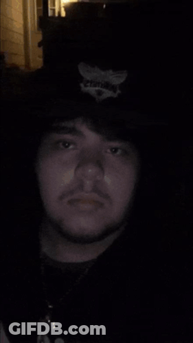A Man With The Name John Pork Written Above Him GIF