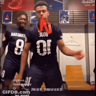 A Man With The Number 8 On His Shirt Is Dancing GIF